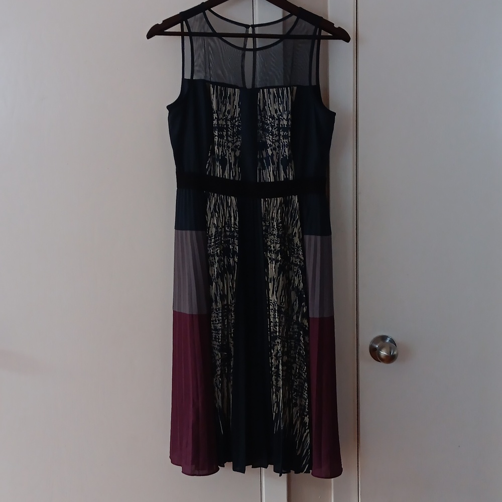 BCBG Maxazria Multi Color Chiffon Dress